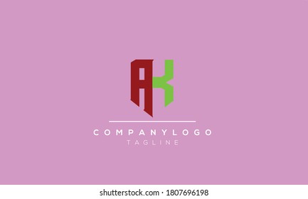 Letras alfabéticas: Monograma inicial, AK, KA, A y K