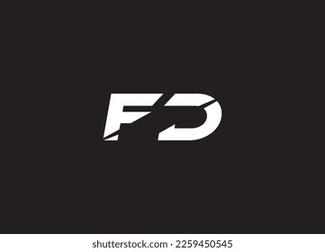 Alphabet letters Initials Monogram FD logo design