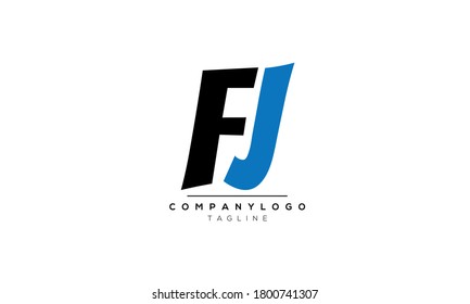 Alphabet letters Initials Monogram fj,jf,f and j