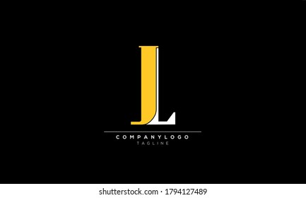 Alphabet letters Initials Monogram JL,LJ,J and L