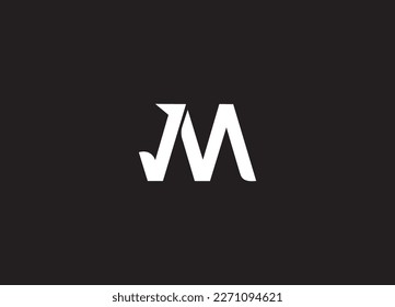 Alphabet letters Initials Monogram JM logo design