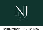 Alphabet letters Initials Monogram logo NJ, JN, N and J