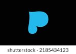 Alphabet letters Initials Monogram logo P HEART HEART