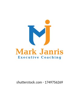 Alphabet letters Initials Monogram logo MJ, M and J Vector Illustration Template