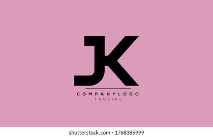 Alphabet letters Initials Monogram logo JK,KJ,K and J