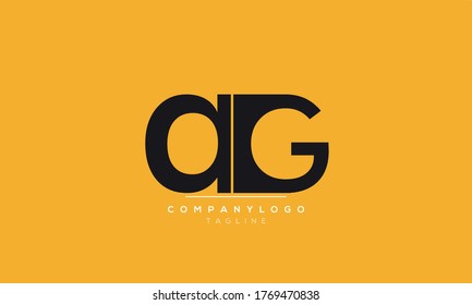 Alphabet letters Initials Monogram logo ADG,GDA,AG and GA