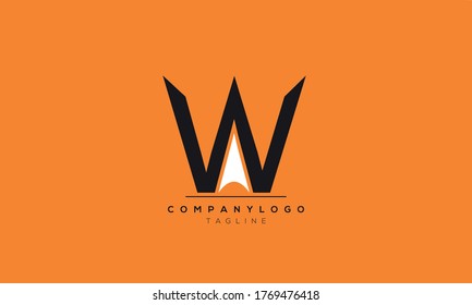 Alphabet letters Initials Monogram logo WA,AW,A and W