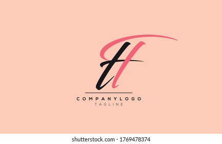 Alphabet letters Initials Monogram logo tf,ft,t and f