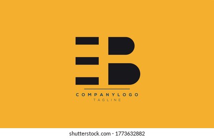 Alphabet letters Initials Monogram logo EB,BE,B and E