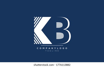 Alphabet letters Initials Monogram logo KB,BK,K and B