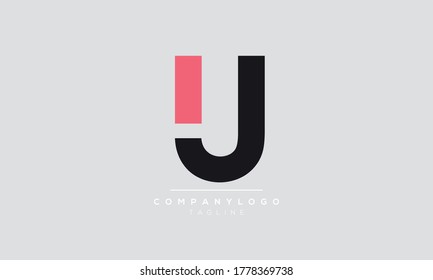 Alphabet letters Initials Monogram logo UJ,JU,J and U