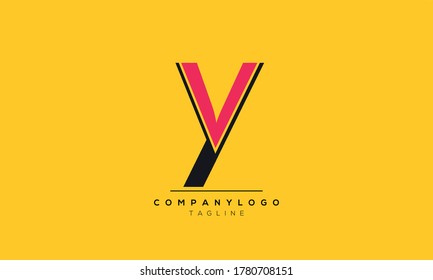 Alphabet letters Initials Monogram logo yv,vy,y and v