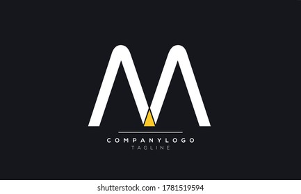 Alphabet letters Initials Monogram logo M,MAA,A