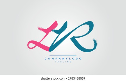 Alphabet letters Initials Monogram logo LR,RL,L and R