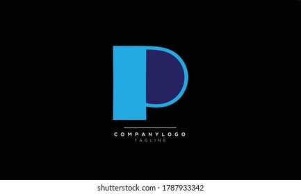 Alphabet Buchstaben Initial Monogram Logo PD, DP, P und D