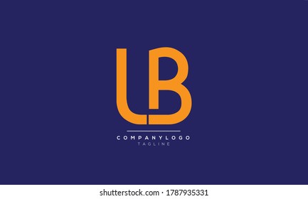 Alphabet letters Initials Monogram logo lb,bl,l and b