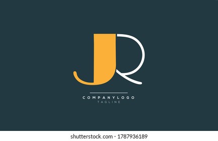 Letras alfabéticas Iniciales Logotipo Monograma JR, RJ, J y R