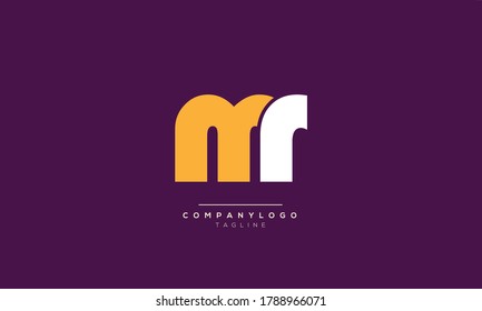Alphabet letters Initials Monogram logo MR,RM,R and M
