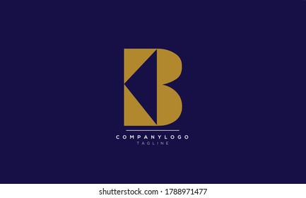 Alphabet letters Initials Monogram logo KB,BK, k and B