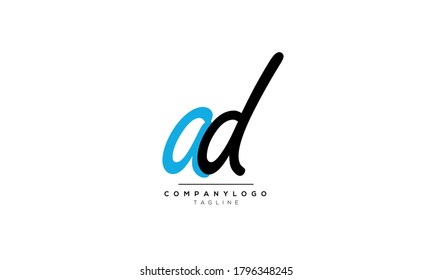 Alphabet letters Initials Monogram logo ad,da,a and d