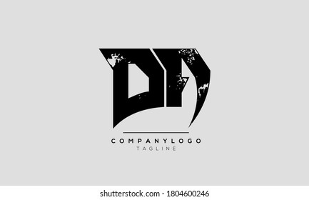 Letras alfabéticas Iniciales logotipo de monograma DA, AD, D y A