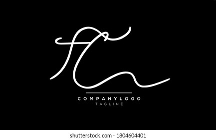 Letras alfabéticas Iniciales Monograma FC, CF, F y C
