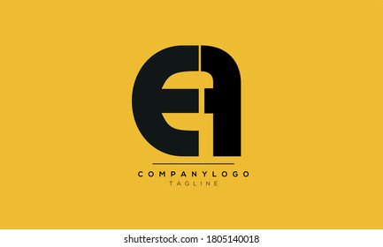 Alphabet letters Initials Monogram logo  EF,FE,E and F
