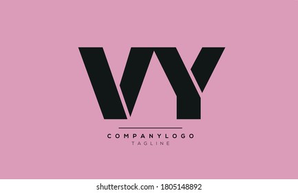 Alphabet letters Initials Monogram logo  VY,YV,V and Y