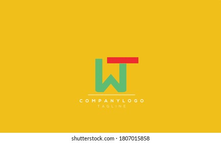Alphabet letters Initial Monogram Logo TW, WT, T und W