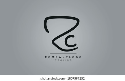 Alphabet letters Initials Monogram logo  zc,cz,z and c