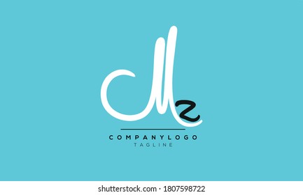 Alphabet letters Initials Monogram logo  mz,zm,m and z