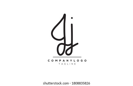 Alphabet Letters Initials Monogram Logo Ji Stock Vector (Royalty Free ...