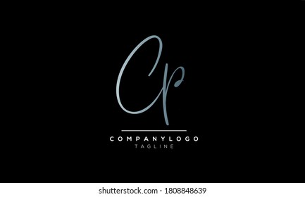 Alphabet letters Initials Monogram logo CP,PC,C and p
