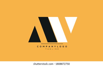 Alphabet letters Initials Monogram logo AV,VA,A and V