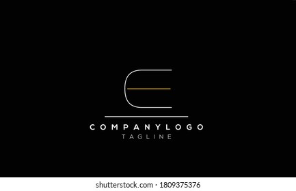 Alphabet letters Initials Monogram logo  CE,EC,C and E