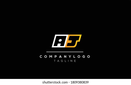 Letras alfabéticas Iniciales Logotipo Monograma AJ, JA, J y A