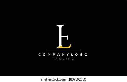 Alphabet letters Initials Monogram logo  LF,FL,L AND F