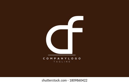 Alphabet letters Initial Monogram Logo DF, FD, D und F