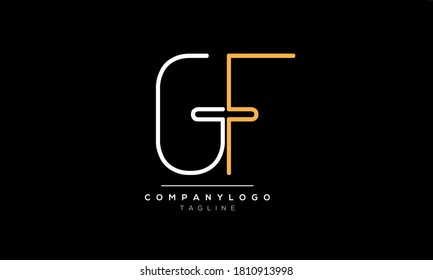 Alphabet letters Initial Monogram Logo GF, FG, G und F