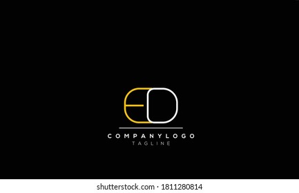 Alphabet letters Initials Monogram logo  ed,de,d and e