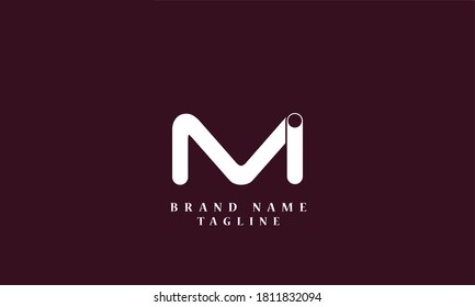 Alphabet letters Initials Monogram logo MI, im, m and i