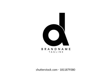 Alphabet letters Initials Monogram logo AD , Da, A and D 
