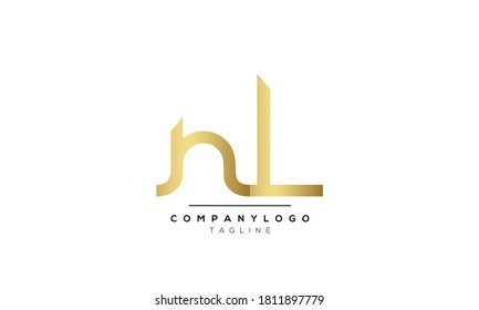 Alphabet letters Initial Monogram Logo NL,LN