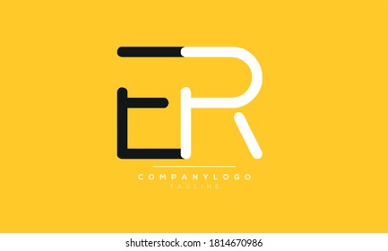 Alphabet letters Initials Monogram logo ER,RE,E and R