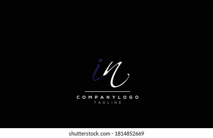 Alphabet letters Initials Monogram logo  IN,NI,N AND I