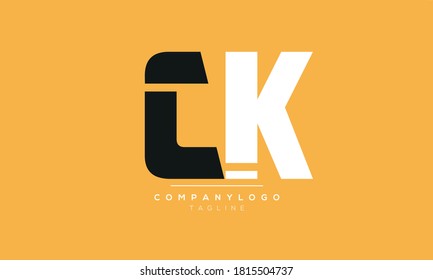Letras alfabéticas Iniciales Monograma CK, KC, C Y K