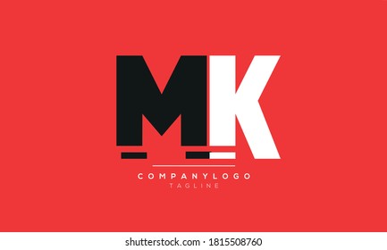 Alphabet letters Initials Monogram logo MK,KM,M AND K