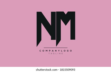 Alphabet letters Initials Monogram logo NM,MN,M AND N