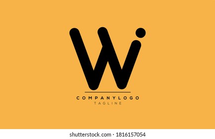Alphabet letters Initials Monogram logo WI,IW,W and I