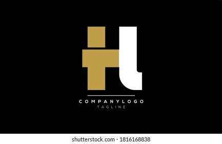 Alphabet letters Initials Monogram logo HL,LH,L and H